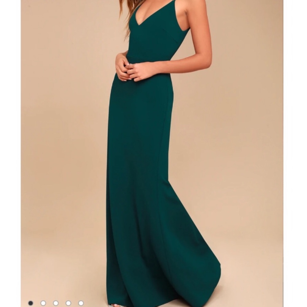 Emerald green maxi dress